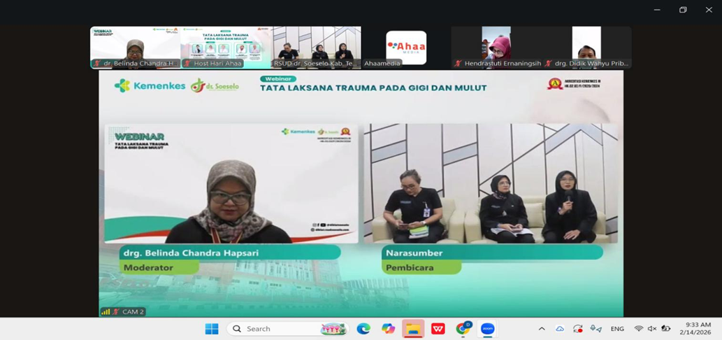 Webinar Tata Laksana Trauma Pada Gigi Dan Mulut